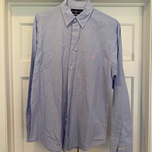 Men’s Polo Ralph Lauren Blue and White Button Down